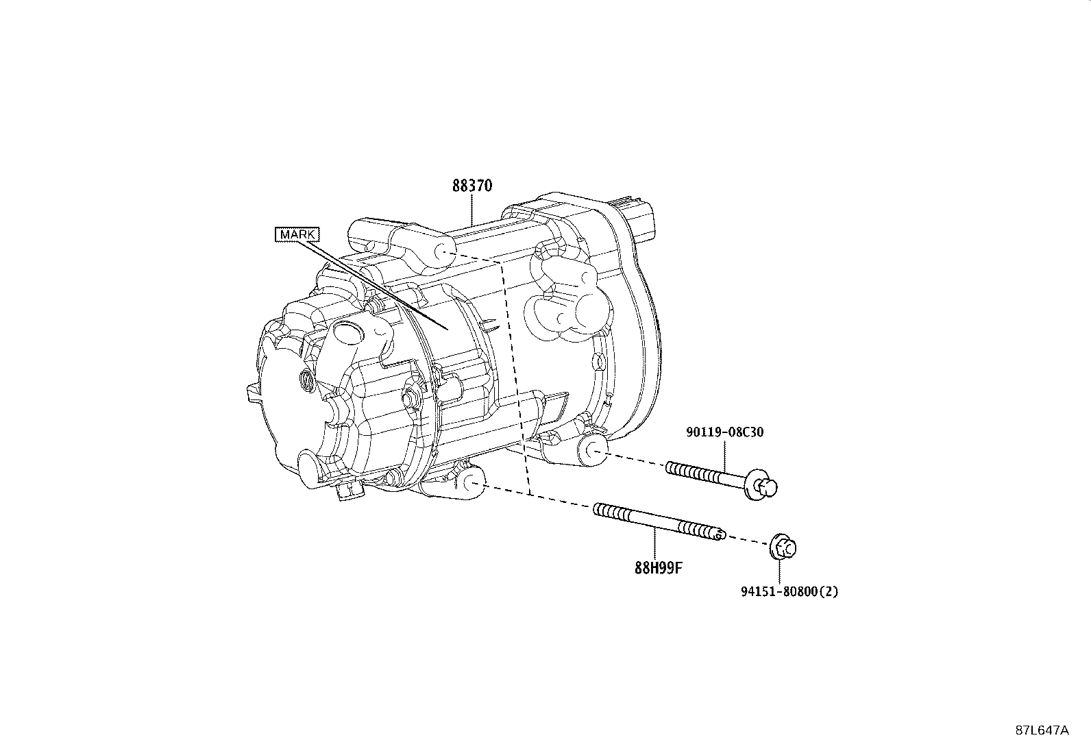 88370-48210 COMPRESSOR ASSY, W/MOTOR product image