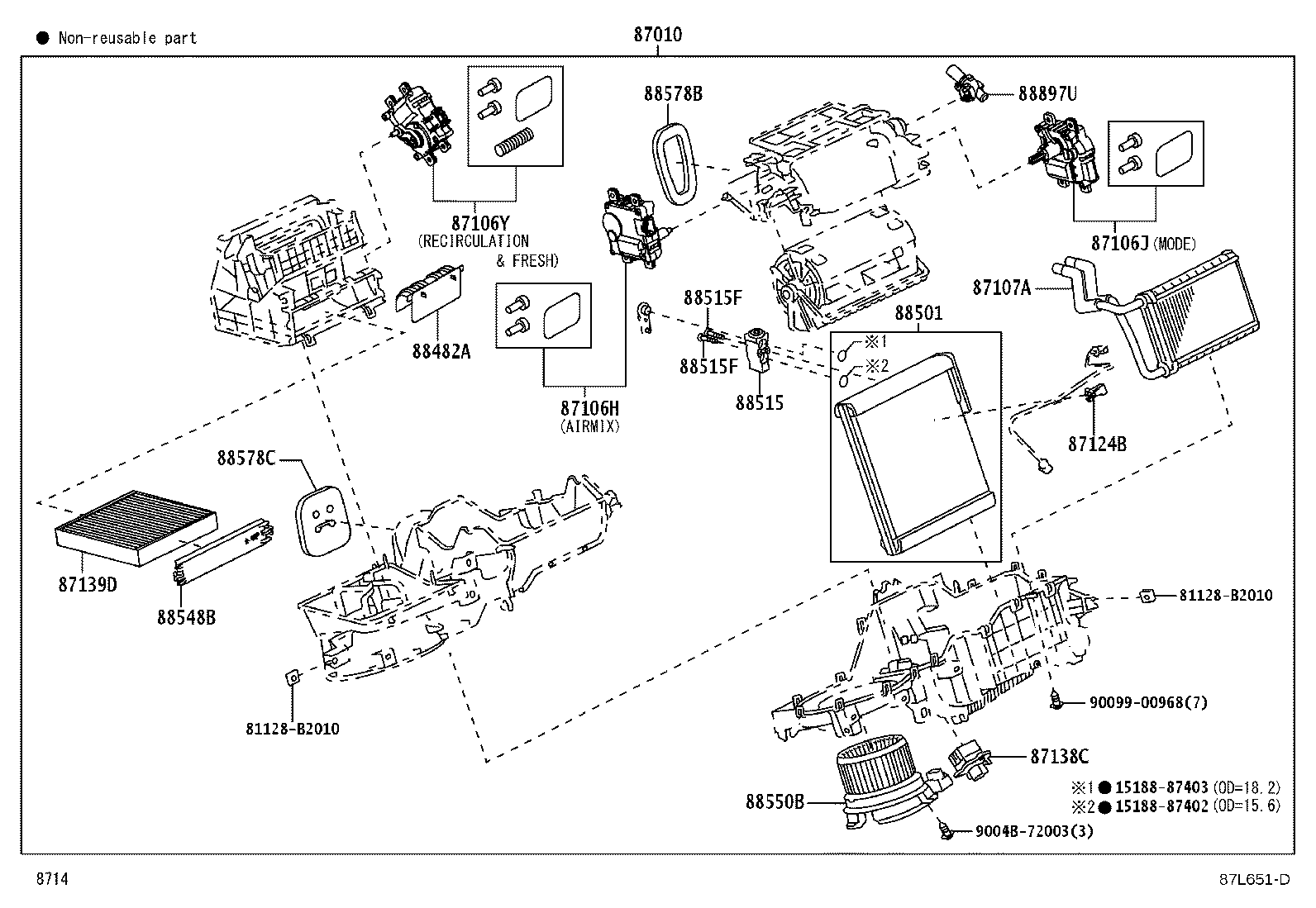 87010-BZ710 UNIT ASSY, AIR CONDITIONER product image