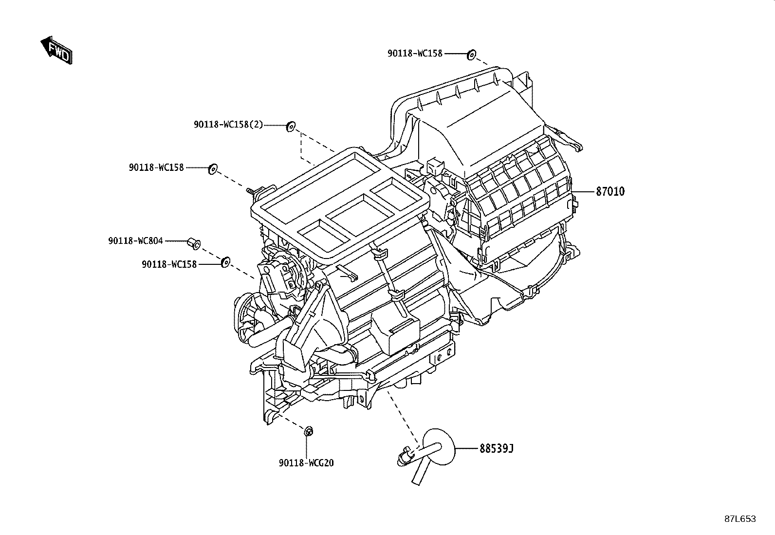 87103-WC026 MOTOR SUB-ASSY, BLOWER W/FAN product image