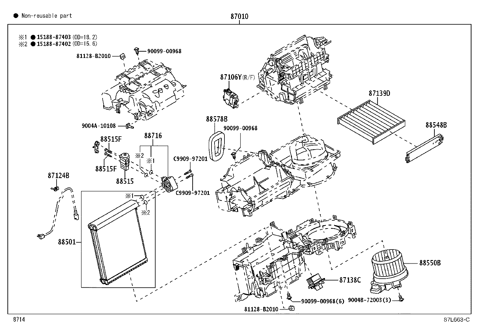 87010-BZ710 UNIT ASSY, AIR CONDITIONER product image