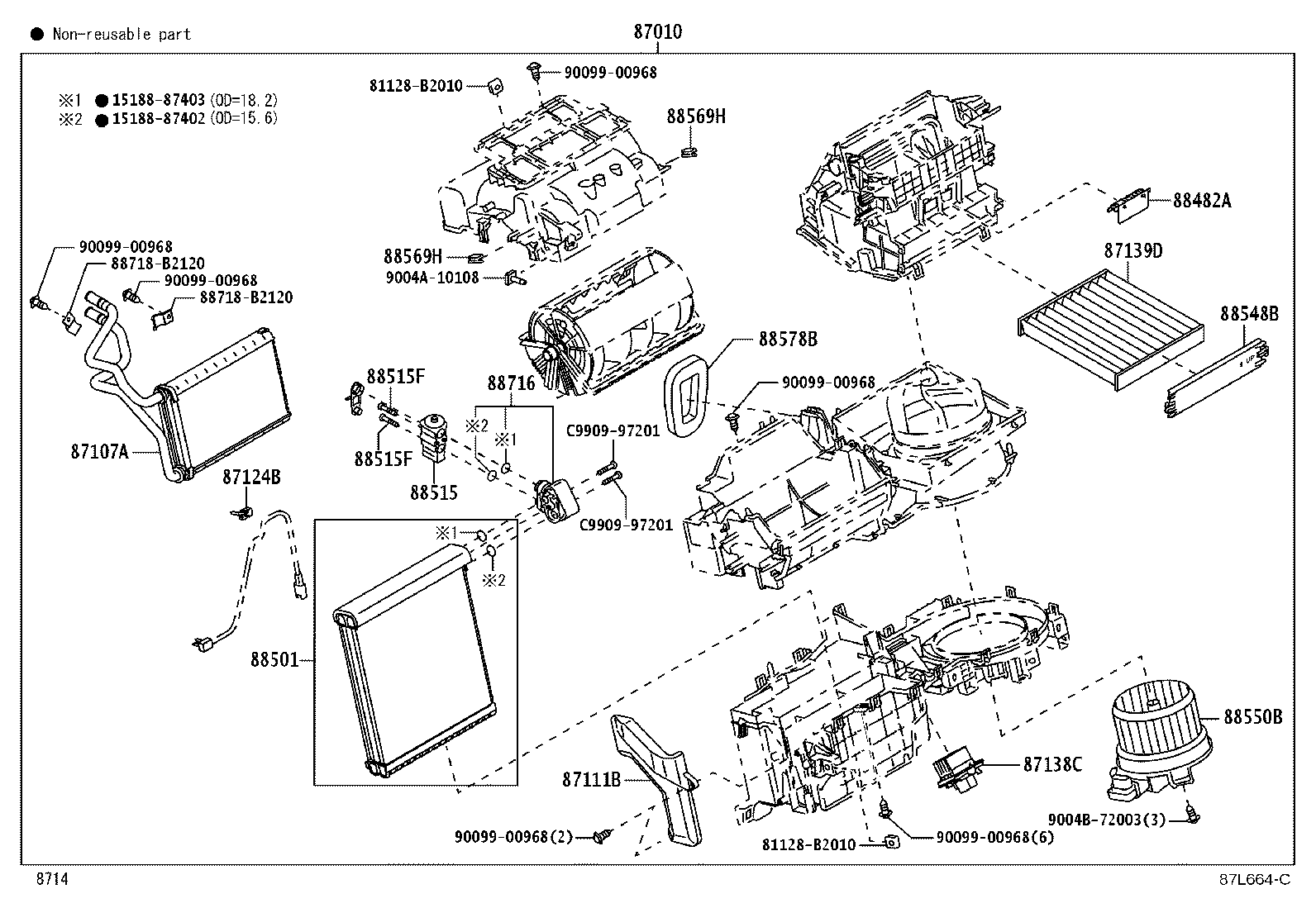 87010-BZ710 UNIT ASSY, AIR CONDITIONER product image