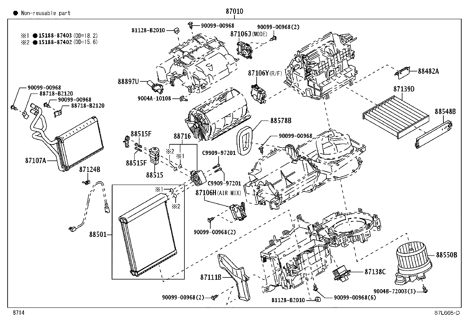 87010-BZ710 UNIT ASSY, AIR CONDITIONER product image