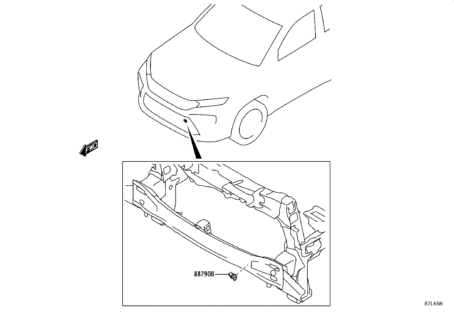 55870-WC013 DUCT SUB-ASSY, HEATER TO REGISTER, NO.2 product image