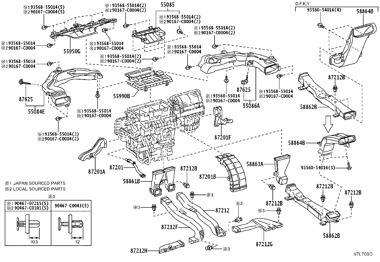 90467-C0101 CLIP, AIR DUCT product image