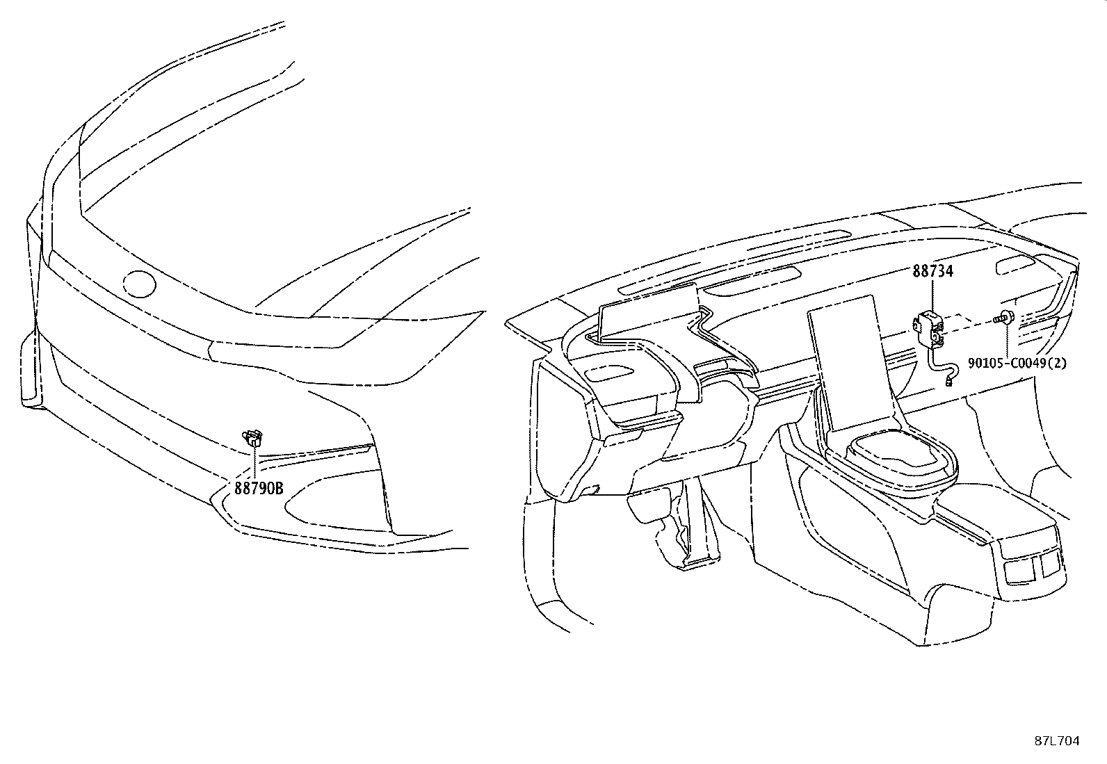 90467-C0101 CLIP, AIR DUCT product image
