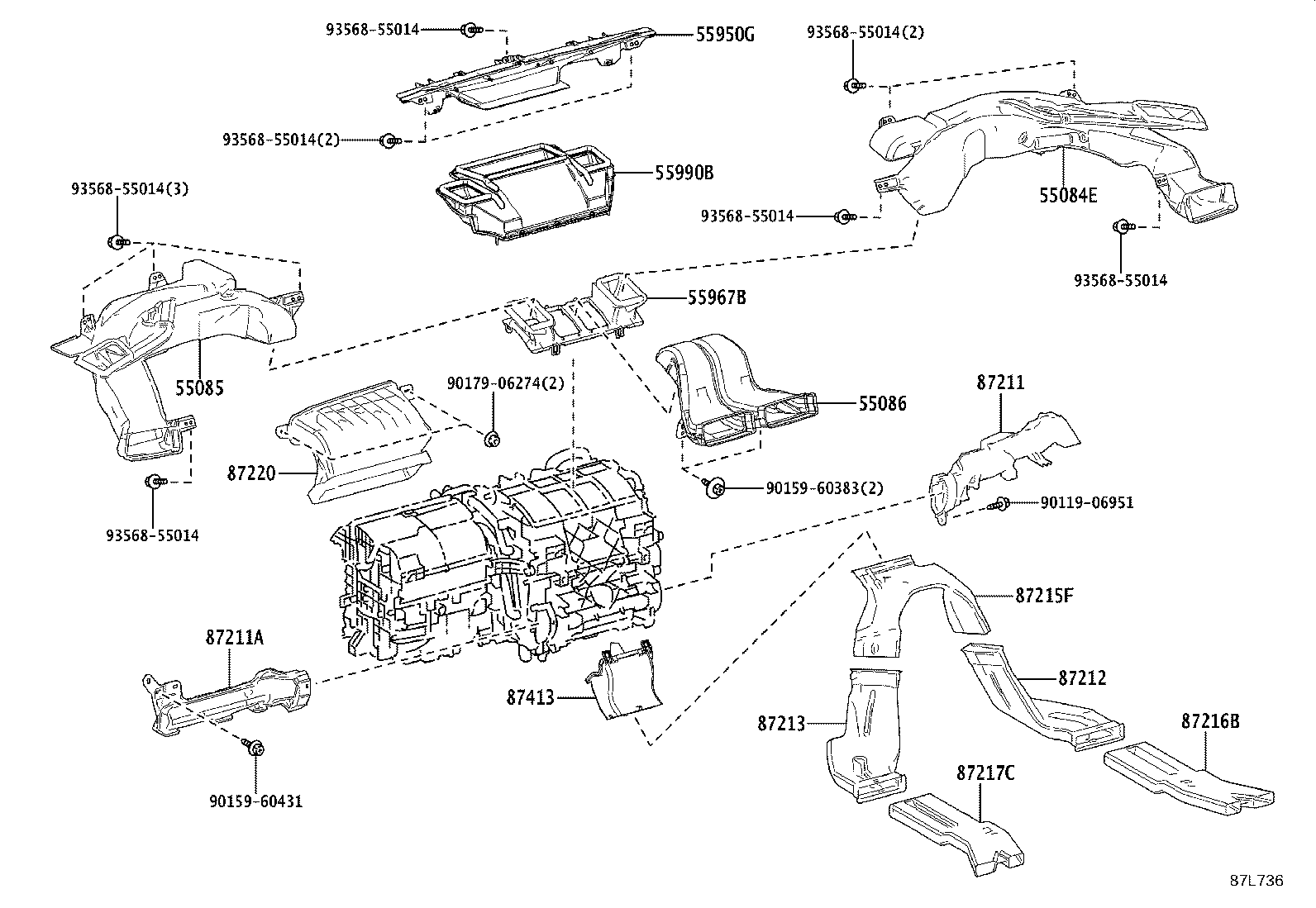 55900-47660 CONTROL ASSY, AIR CONDITIONER product image