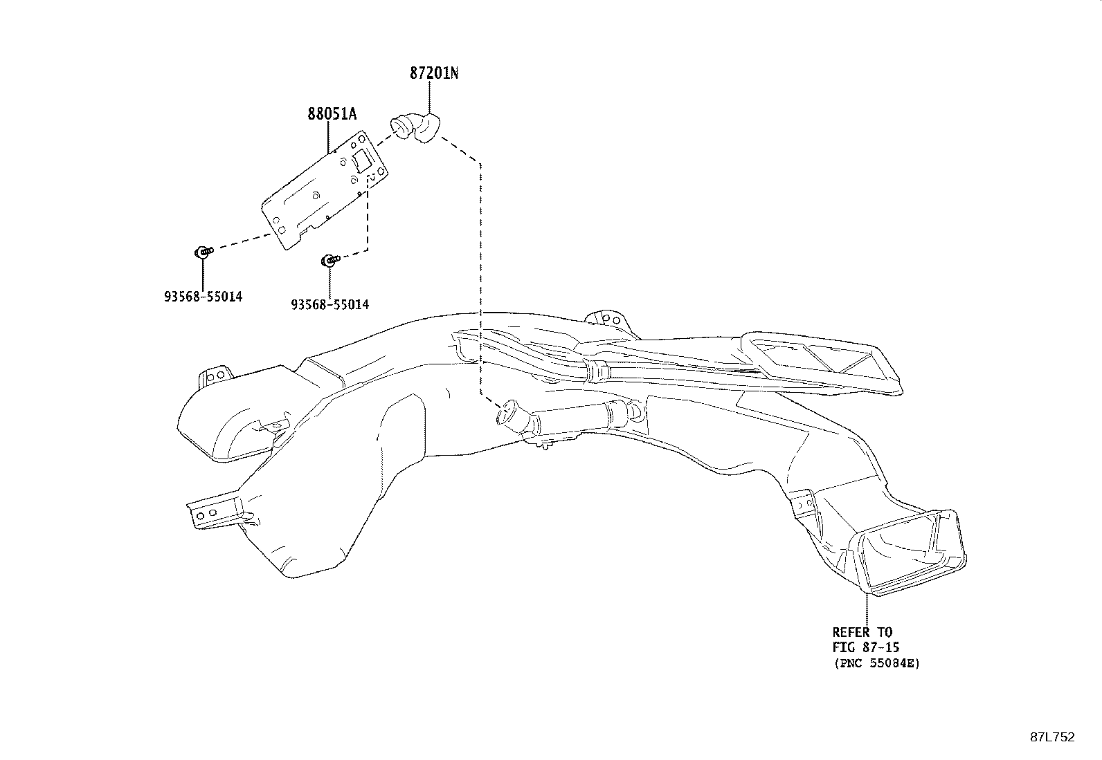 55848-12030 DUCT SUB-ASSY, AIR product image