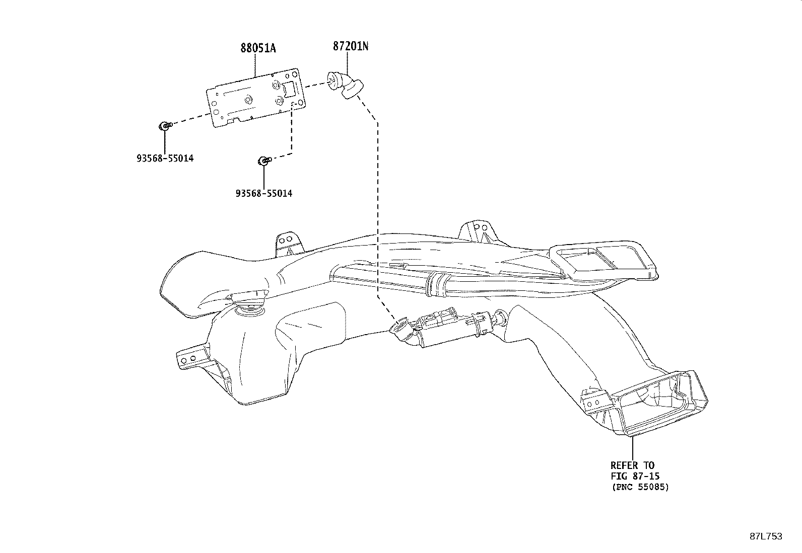 55848-12030 DUCT SUB-ASSY, AIR product image