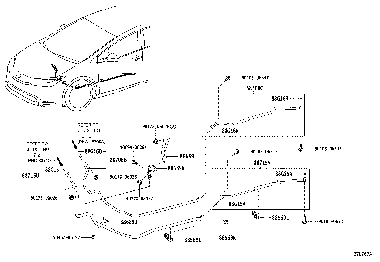 88710-47440 TUBE & ACCESSORY ASSY, AIR CONDITIONER product image