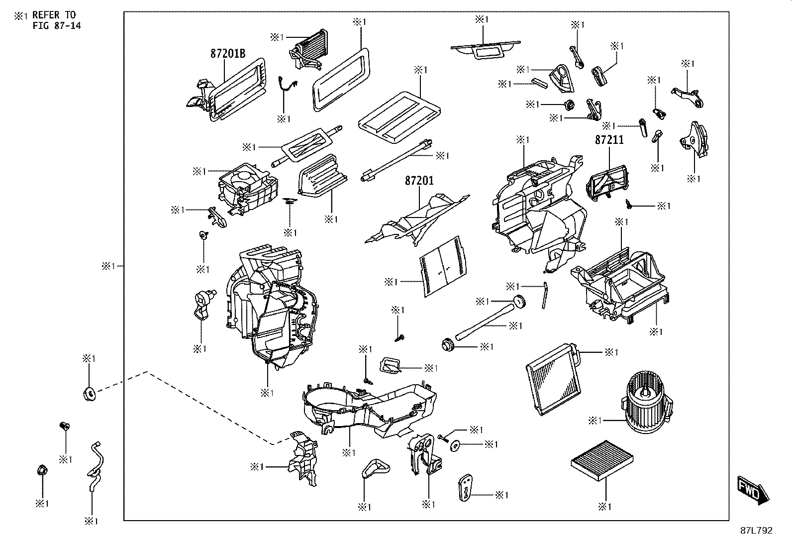55870-WC016 DUCT SUB-ASSY, HEATER TO REGISTER, NO.2 product image