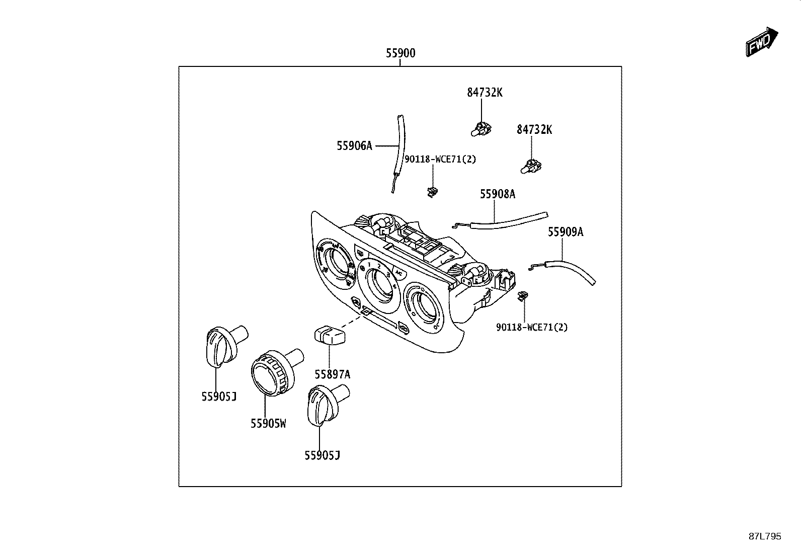 55870-WC016 DUCT SUB-ASSY, HEATER TO REGISTER, NO.2 product image