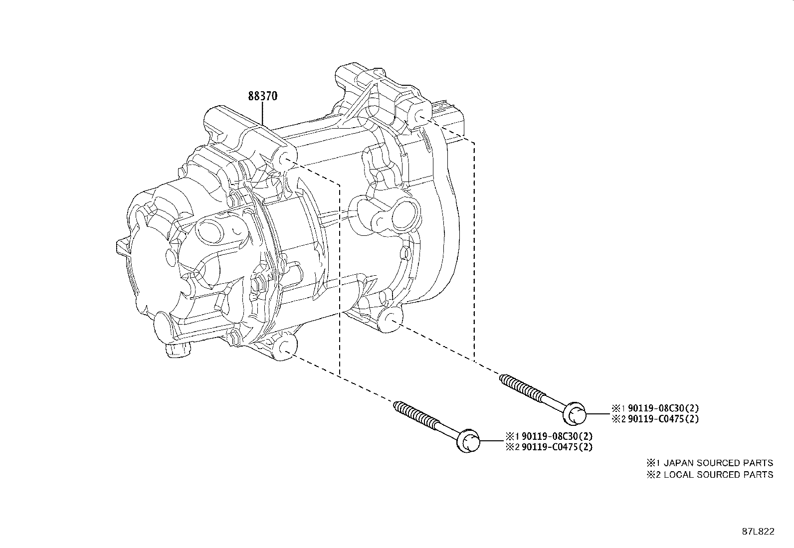 88310-F4040 COMPRESSOR ASSY, W/PULLEY product image