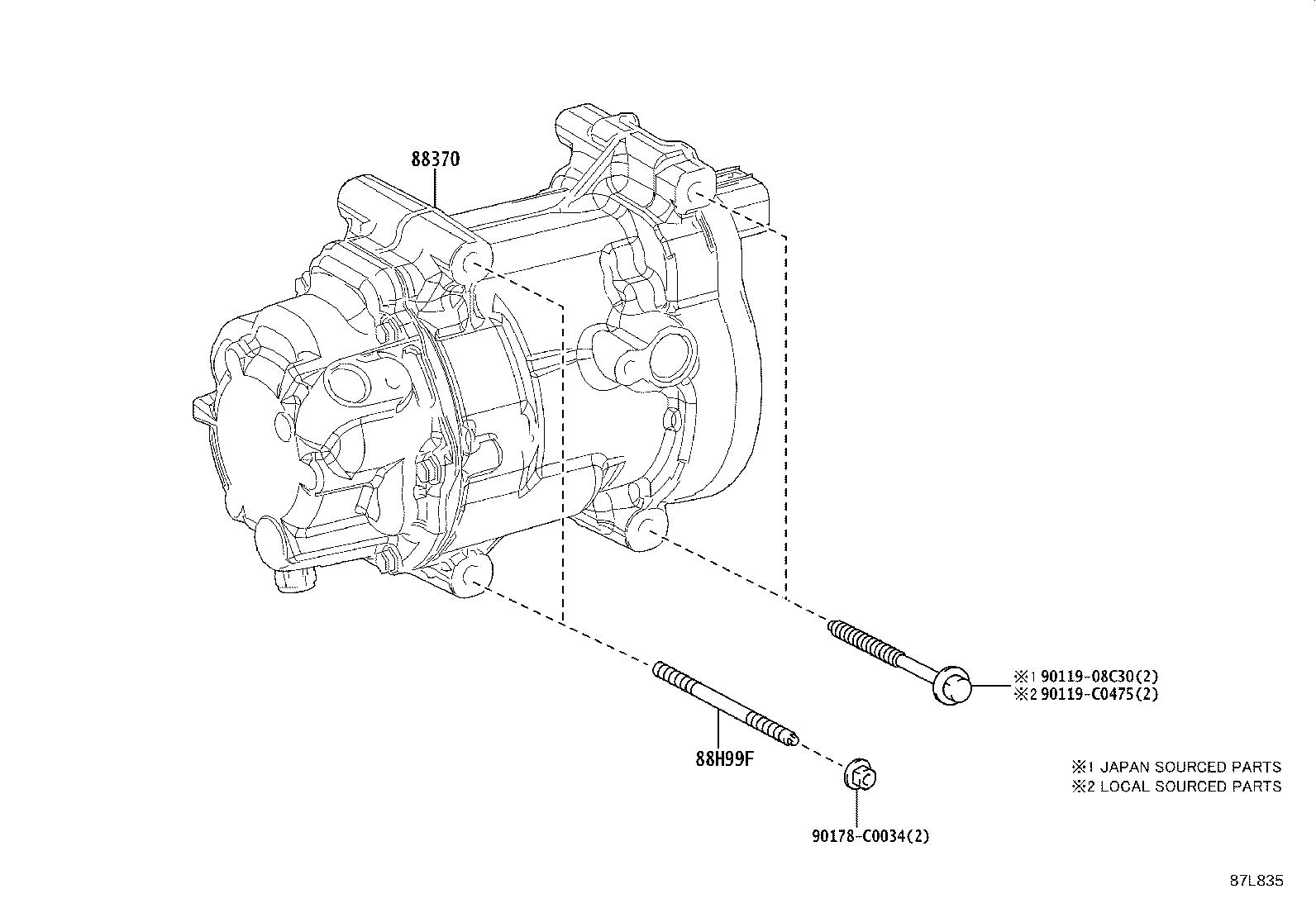 88310-F4030 COMPRESSOR ASSY, W/PULLEY product image