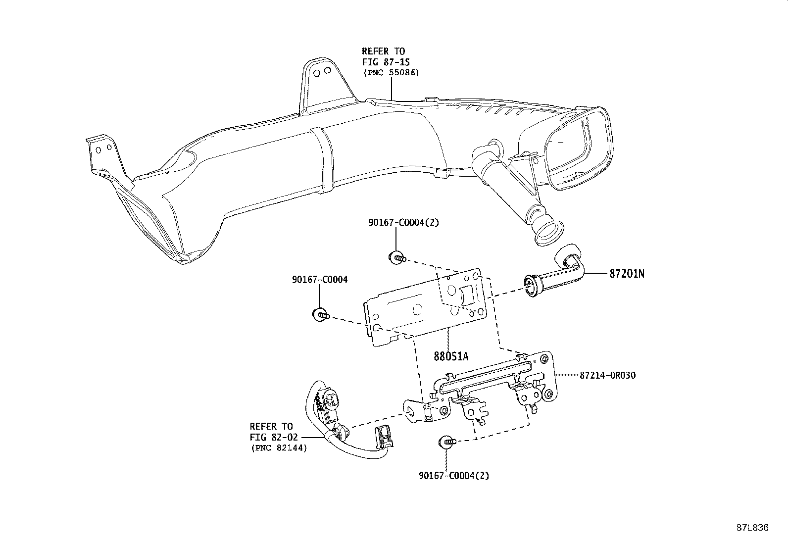 87201-0R350 DUCT SUB-ASSY, AIR product image