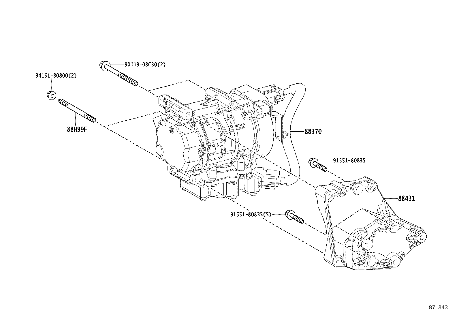 88431-76010 BRACKET, COMPRESSOR MOUNTING, NO.1 product image