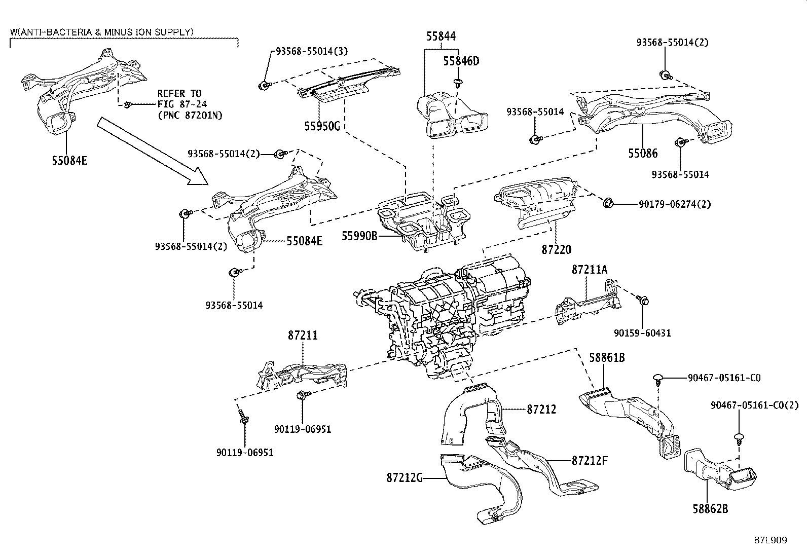 55844-76070 DUCT, HEATER TO REGISTER, NO.2 product image