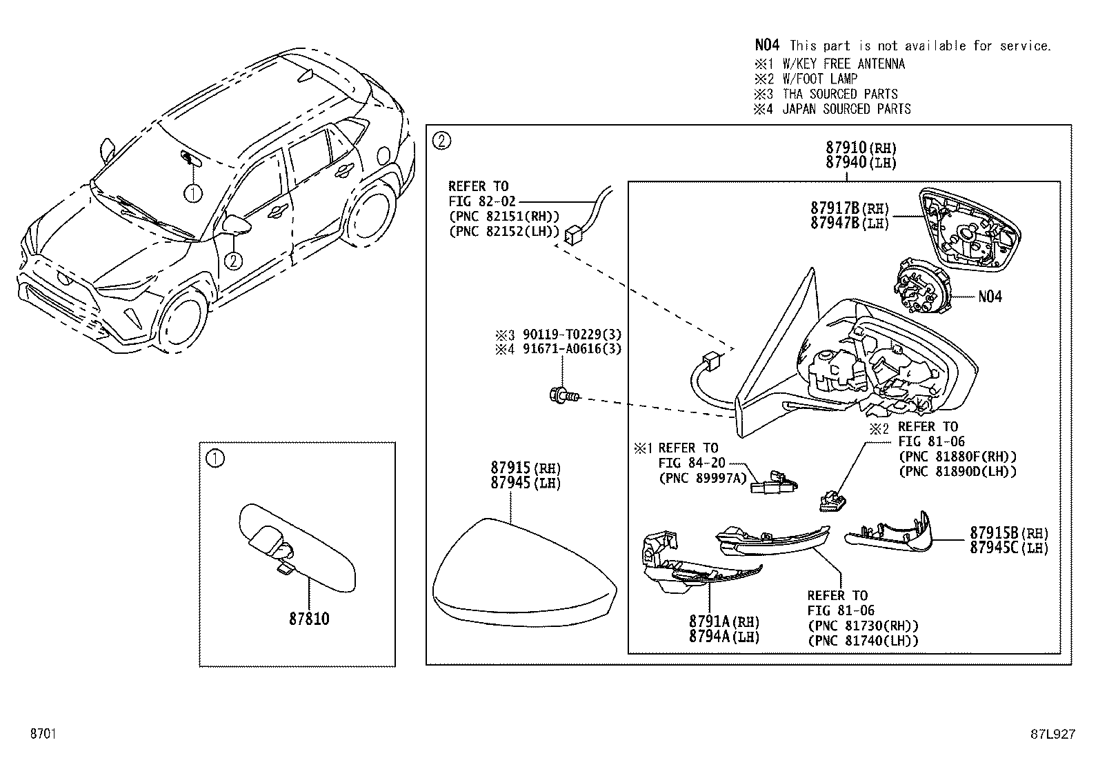 87915-BZ730 COVER, OUTER MIRROR, RH product image