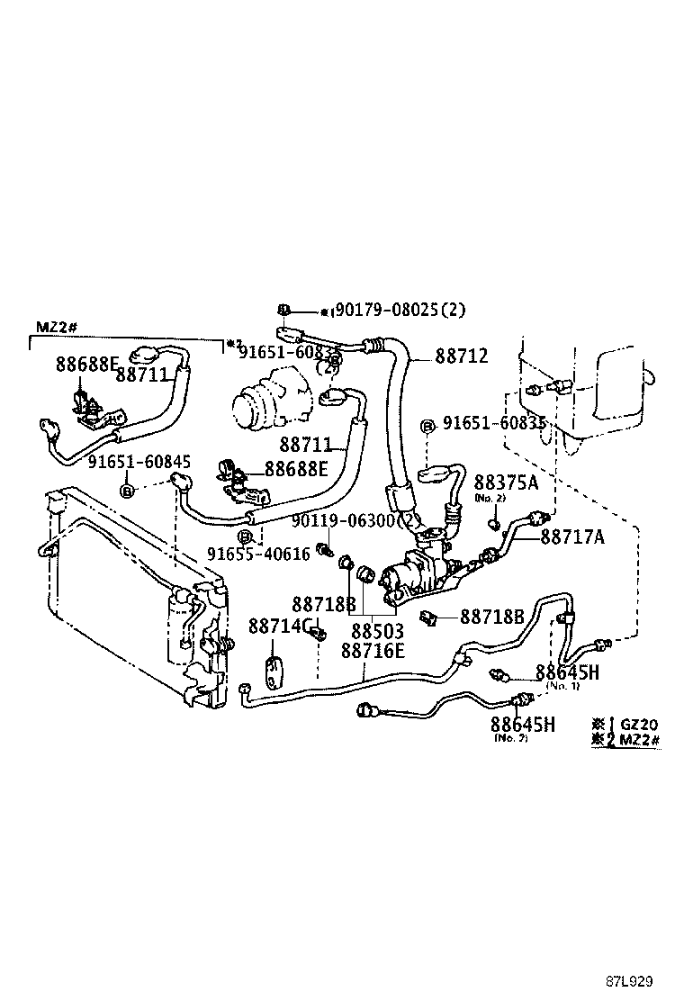 88718-24050 CLAMP(FOR COOLER REFRIGERANT PIPE), NO.2 product image