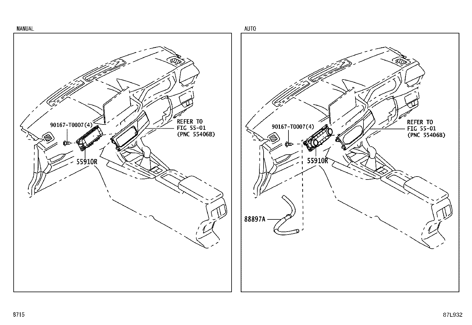 55086-BZ460 DUCT SUB-ASSY, HEATER TO REGISTER, CENTER product image