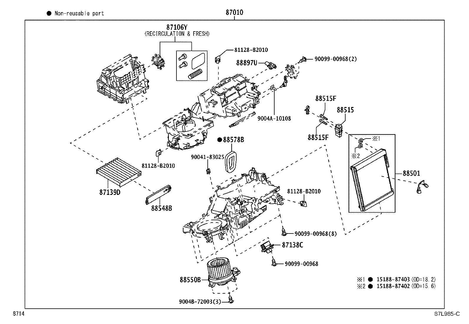 87010-BZC80 UNIT ASSY, AIR CONDITIONER product image