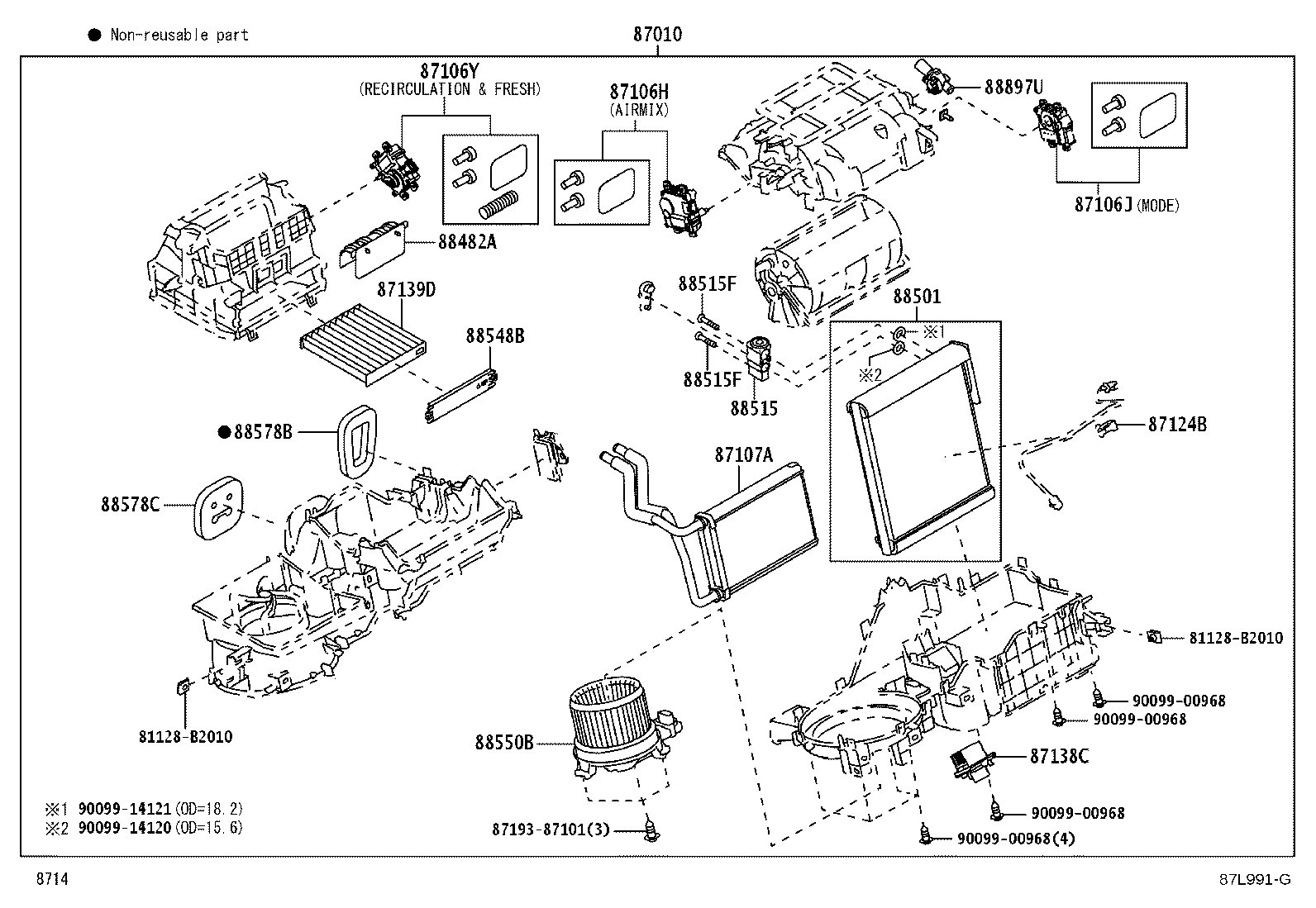 87010-BZC80 UNIT ASSY, AIR CONDITIONER product image