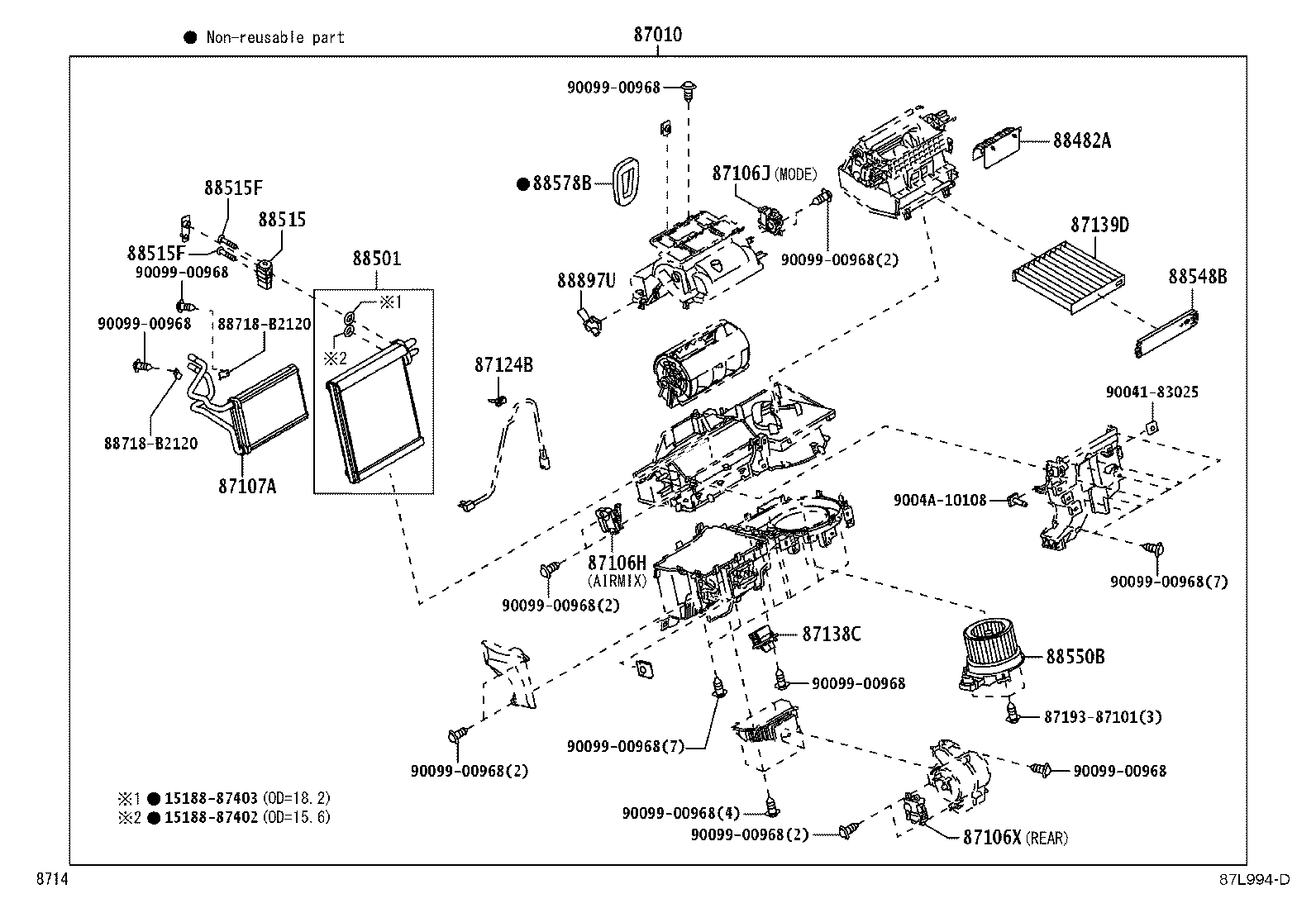 87010-BZC80 UNIT ASSY, AIR CONDITIONER product image