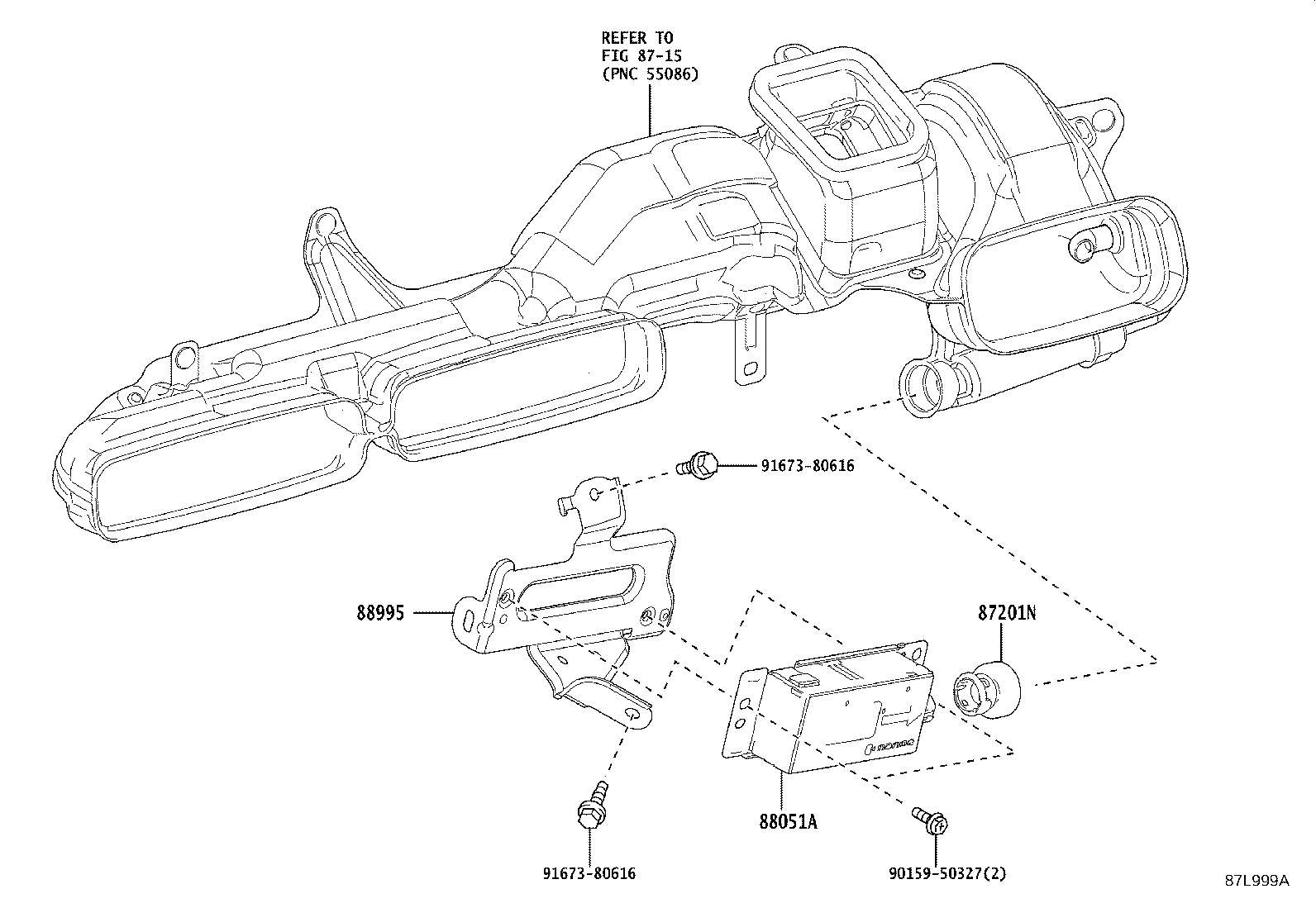 88995-11010 BRACKET,ION GENERATOR, NO.1 product image