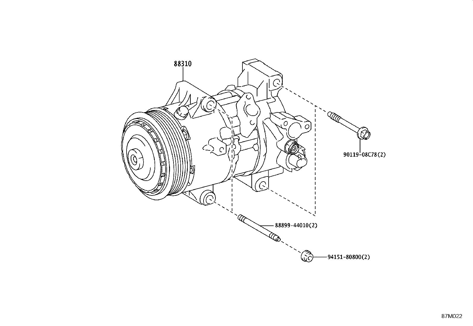 88370-11011 COMPRESSOR ASSY, W/MOTOR product image