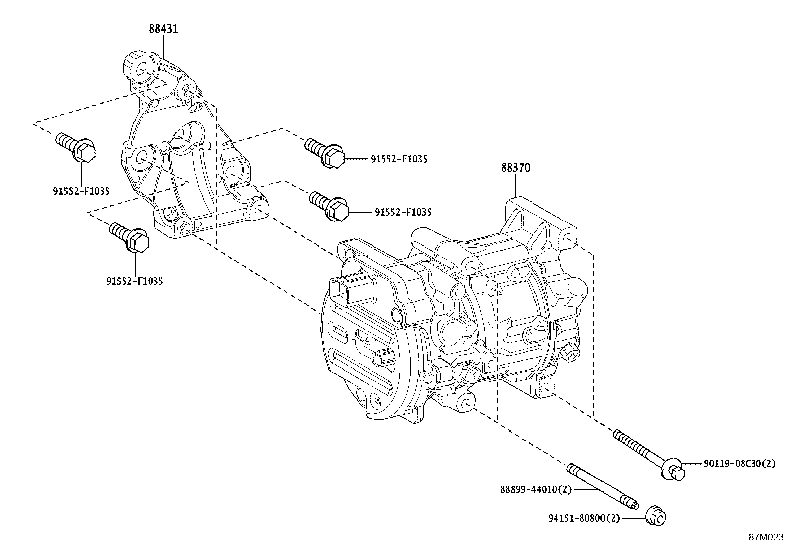 88370-11011 COMPRESSOR ASSY, W/MOTOR product image