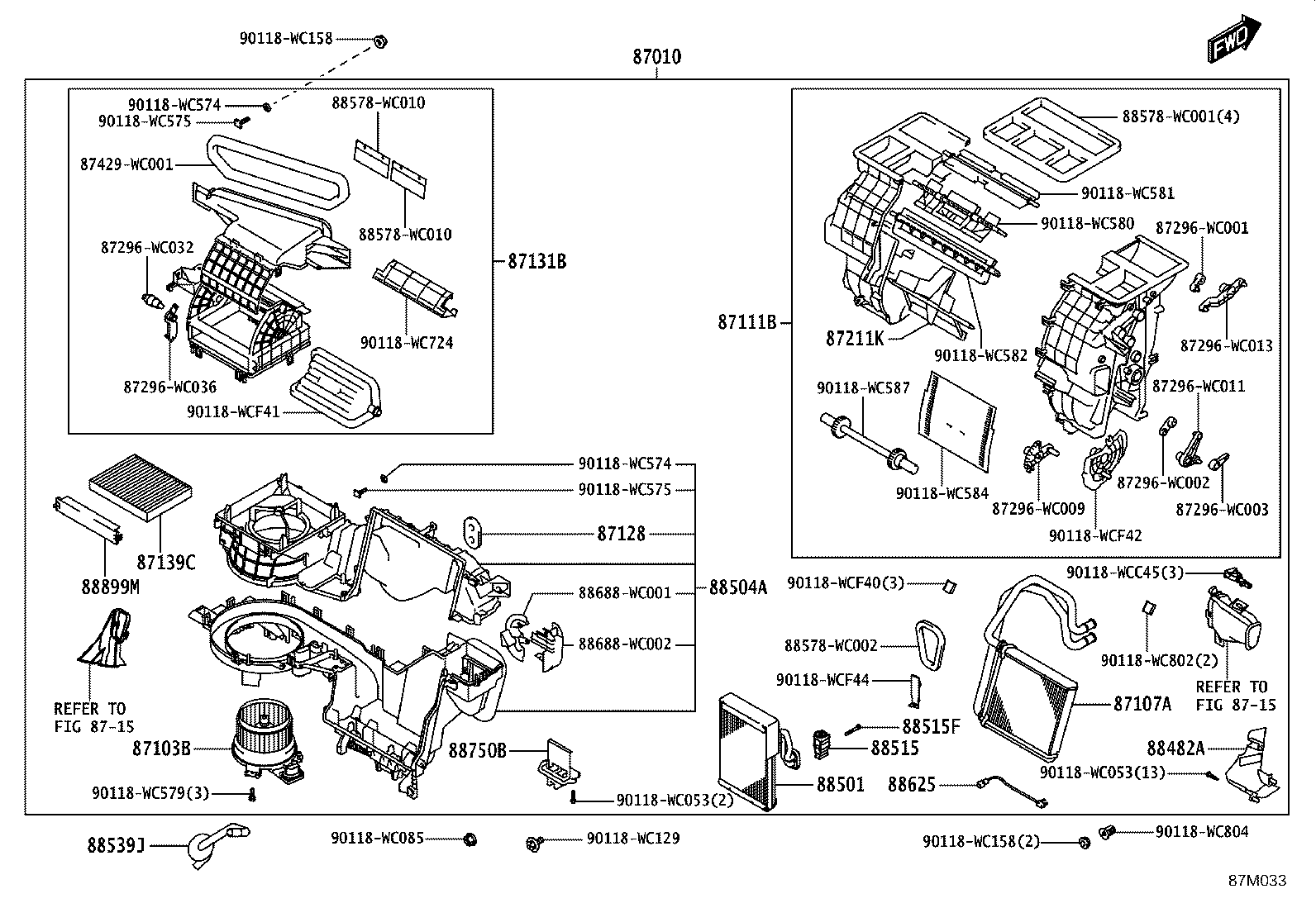 87103-WC032 MOTOR SUB-ASSY, BLOWER W/FAN product image