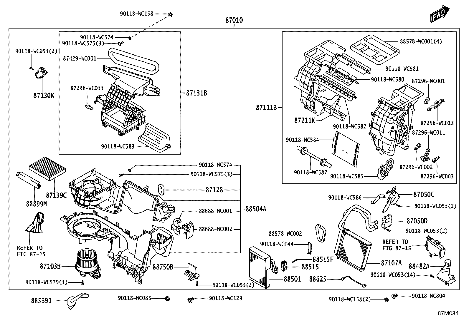 87103-WC032 MOTOR SUB-ASSY, BLOWER W/FAN product image