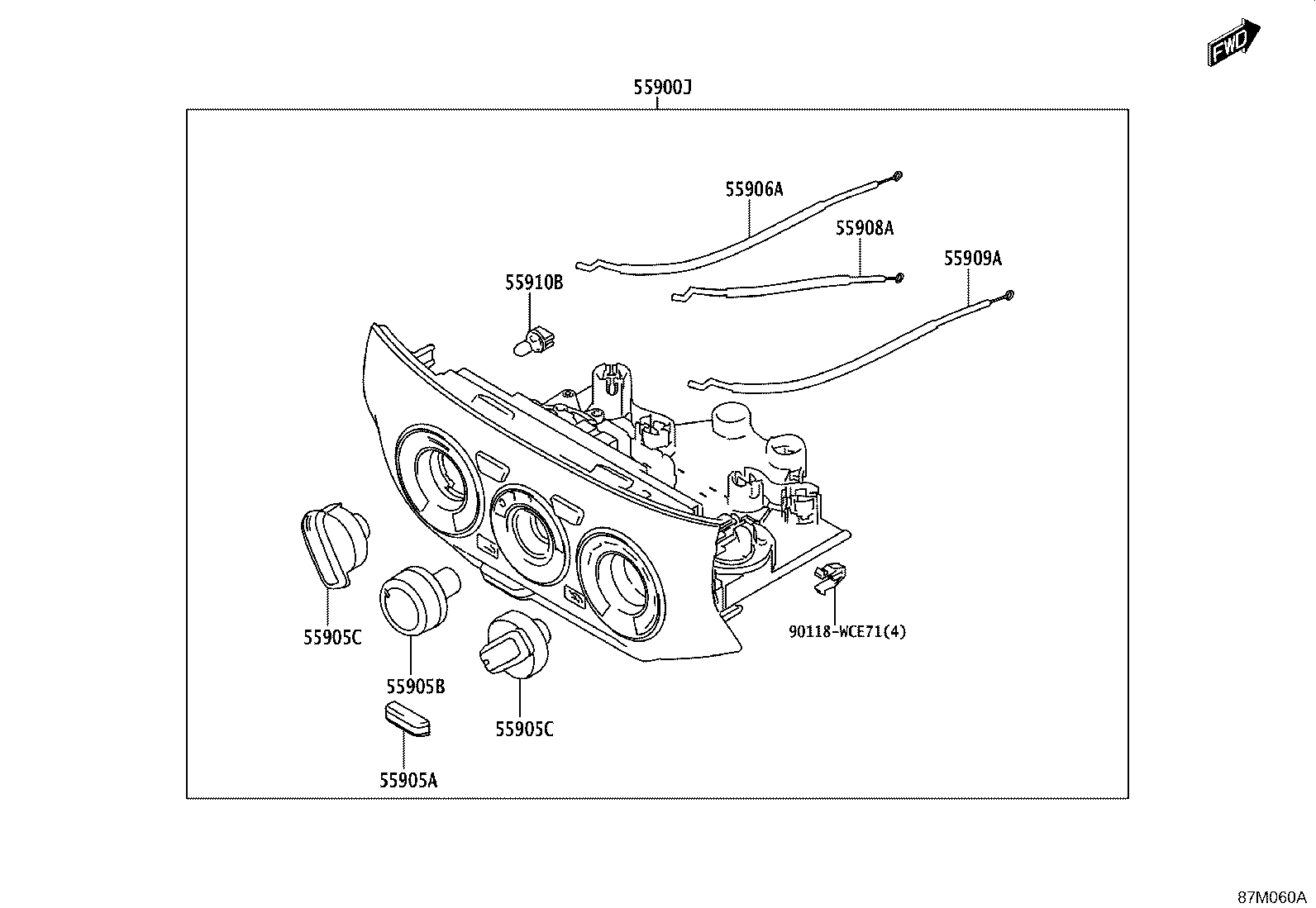 55972-WC004 DUCT SUB-ASSY, HEATER TO REGISTER, NO.3 product image