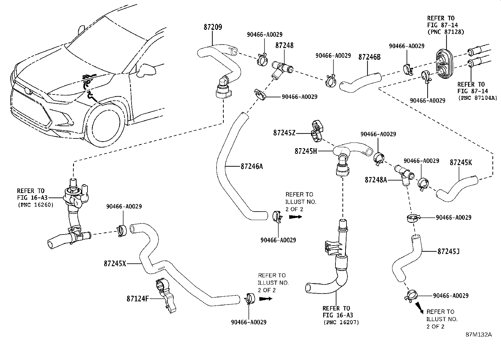 Toyota 87245-0EE30 HOSE, HEATER WATER, L