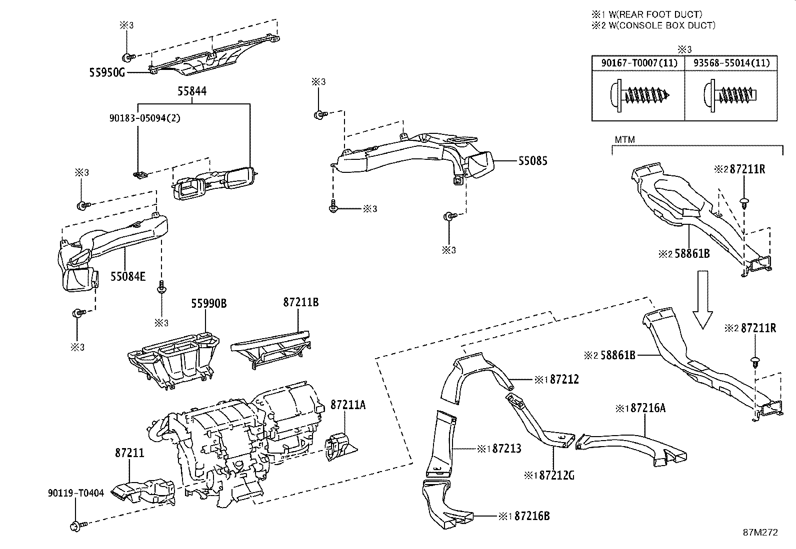 58861-YP020 DUCT, CONSOLE BOX, NO.1 product image