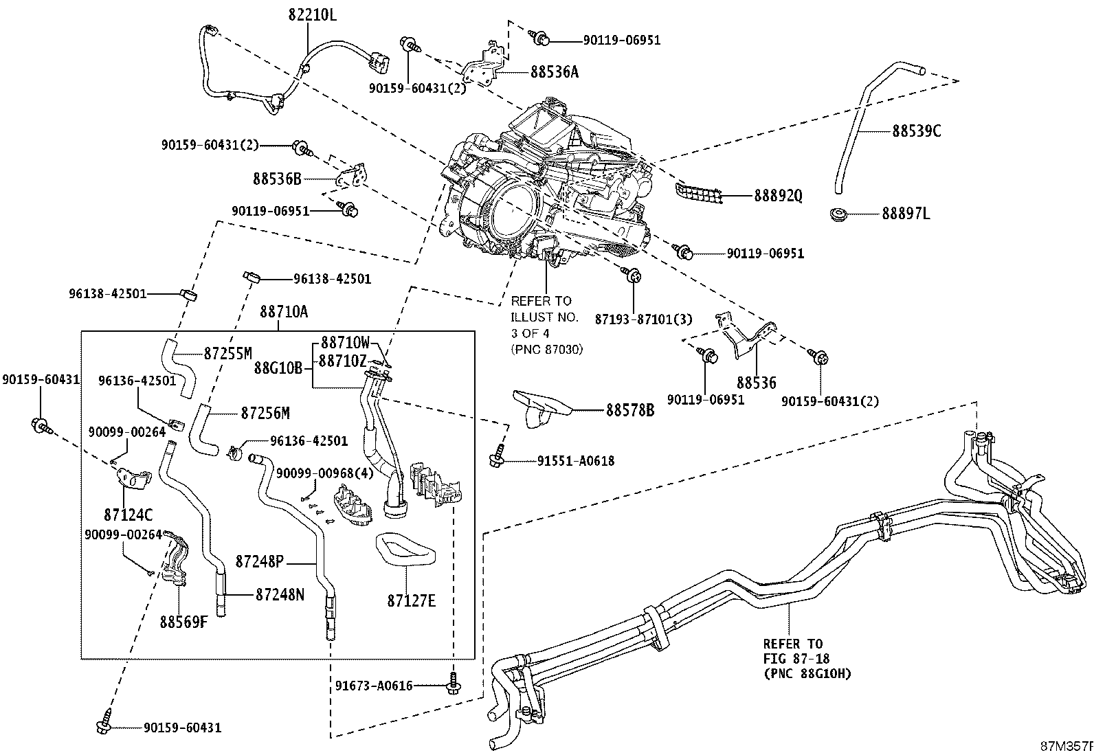 87248-40070 PIPE, HEATER WATER INLET product image