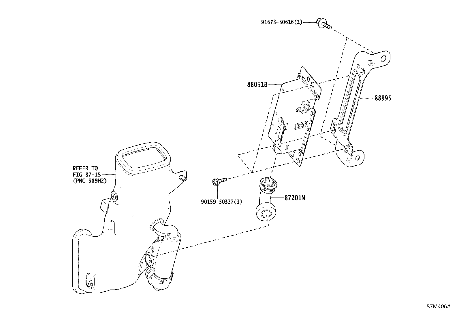 88995-40010 BRACKET,ION GENERATOR, NO.1 product image