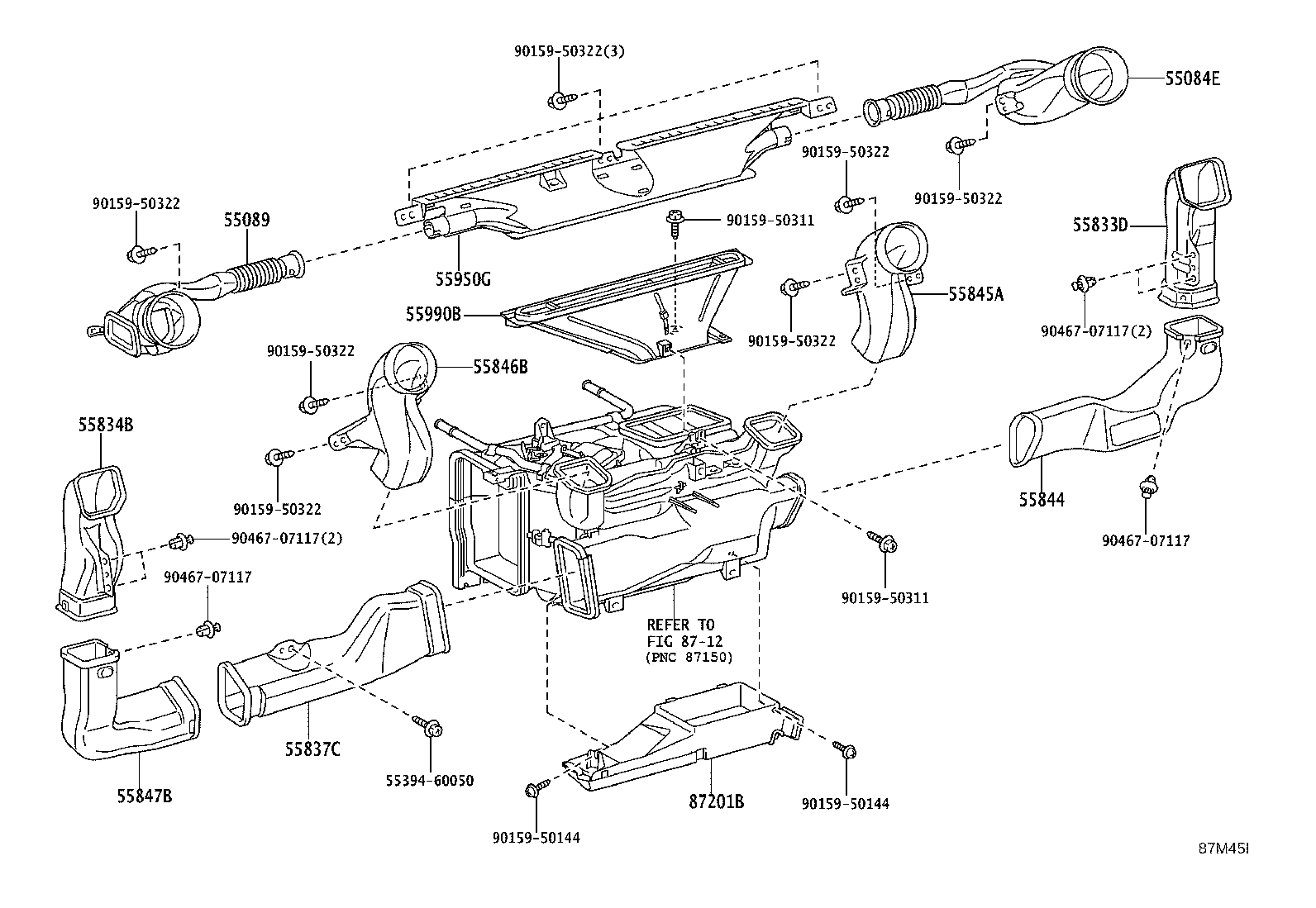55844-60290 DUCT, HEATER TO REGISTER, NO.2 product image