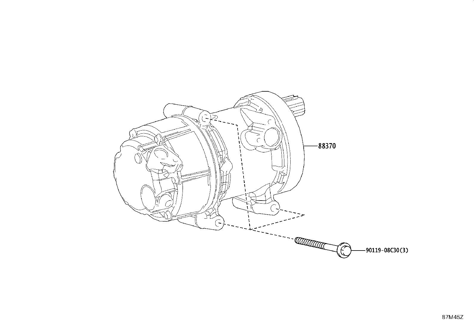 88370-F4040 COMPRESSOR ASSY, W/MOTOR product image