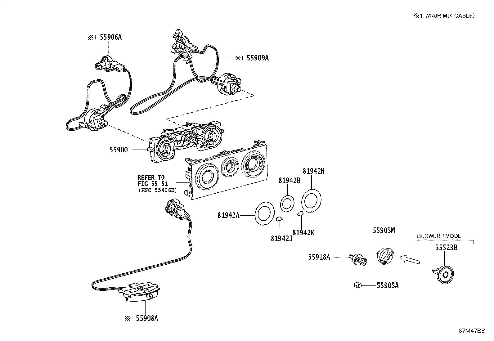 55844-0K090 DUCT, HEATER TO REGISTER, NO.2 product image