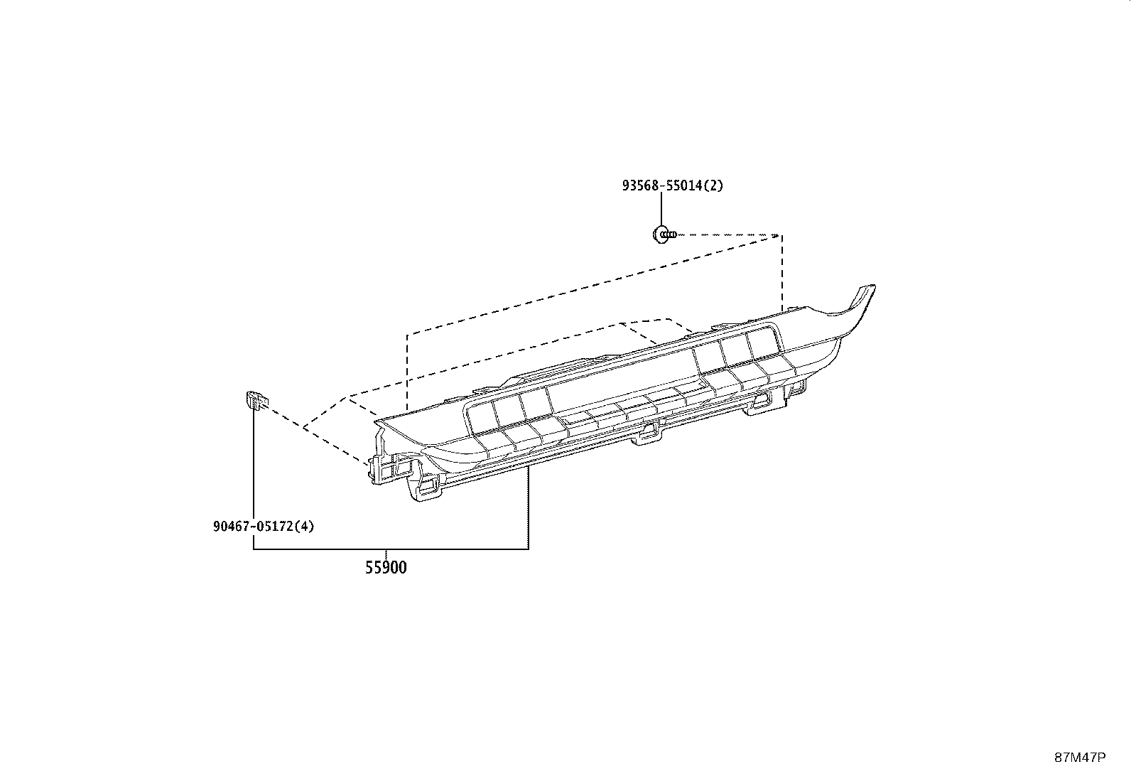 55847-30200 DUCT, HEATER TO REGISTER, NO.5 product image