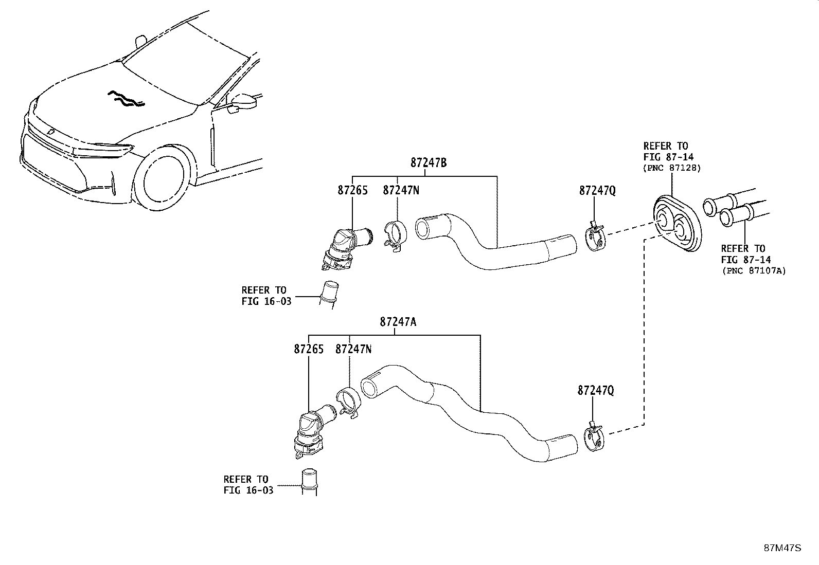 87209-30A40 HOSE, HEATER WATER, B product image
