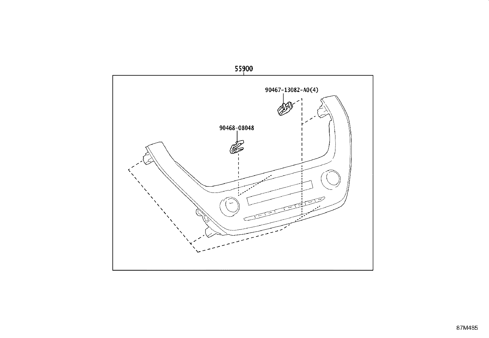 58862-0A110 DUCT, CONSOLE BOX, NO.2 product image
