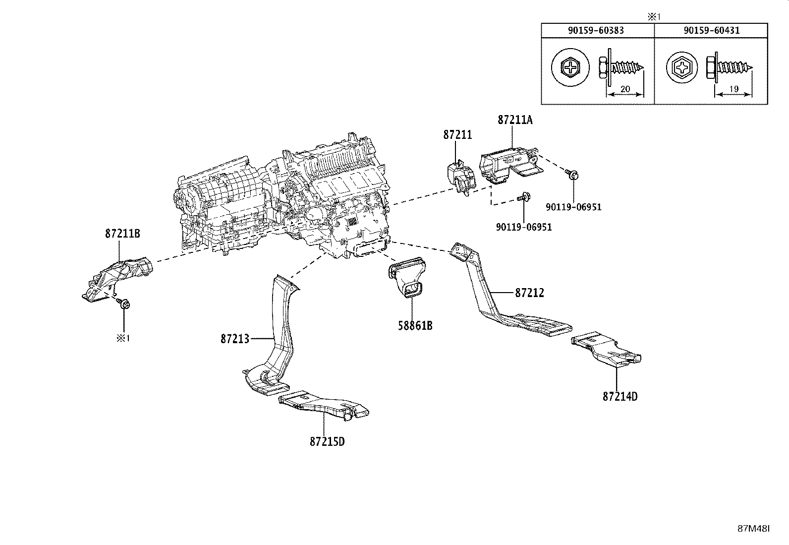 55086-60080 DUCT SUB-ASSY, HEATER TO REGISTER, NO.3 product image