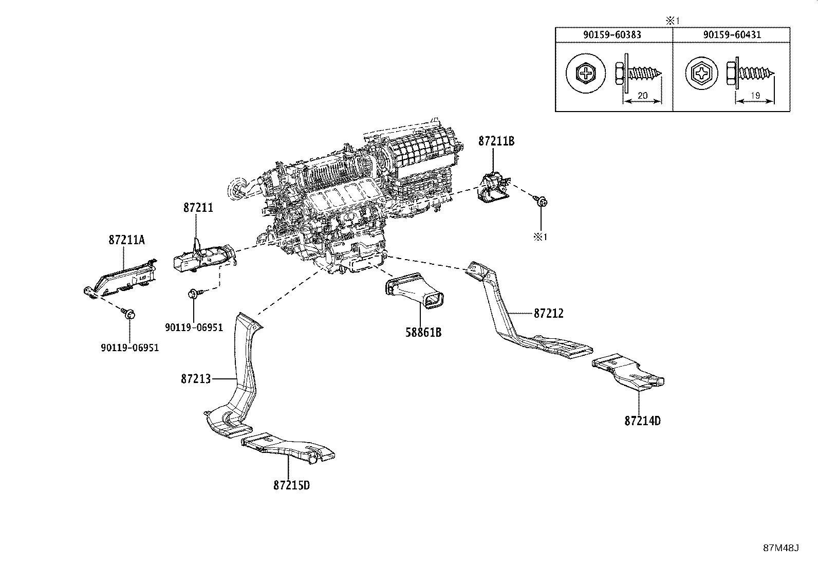 55086-60080 DUCT SUB-ASSY, HEATER TO REGISTER, NO.3 product image