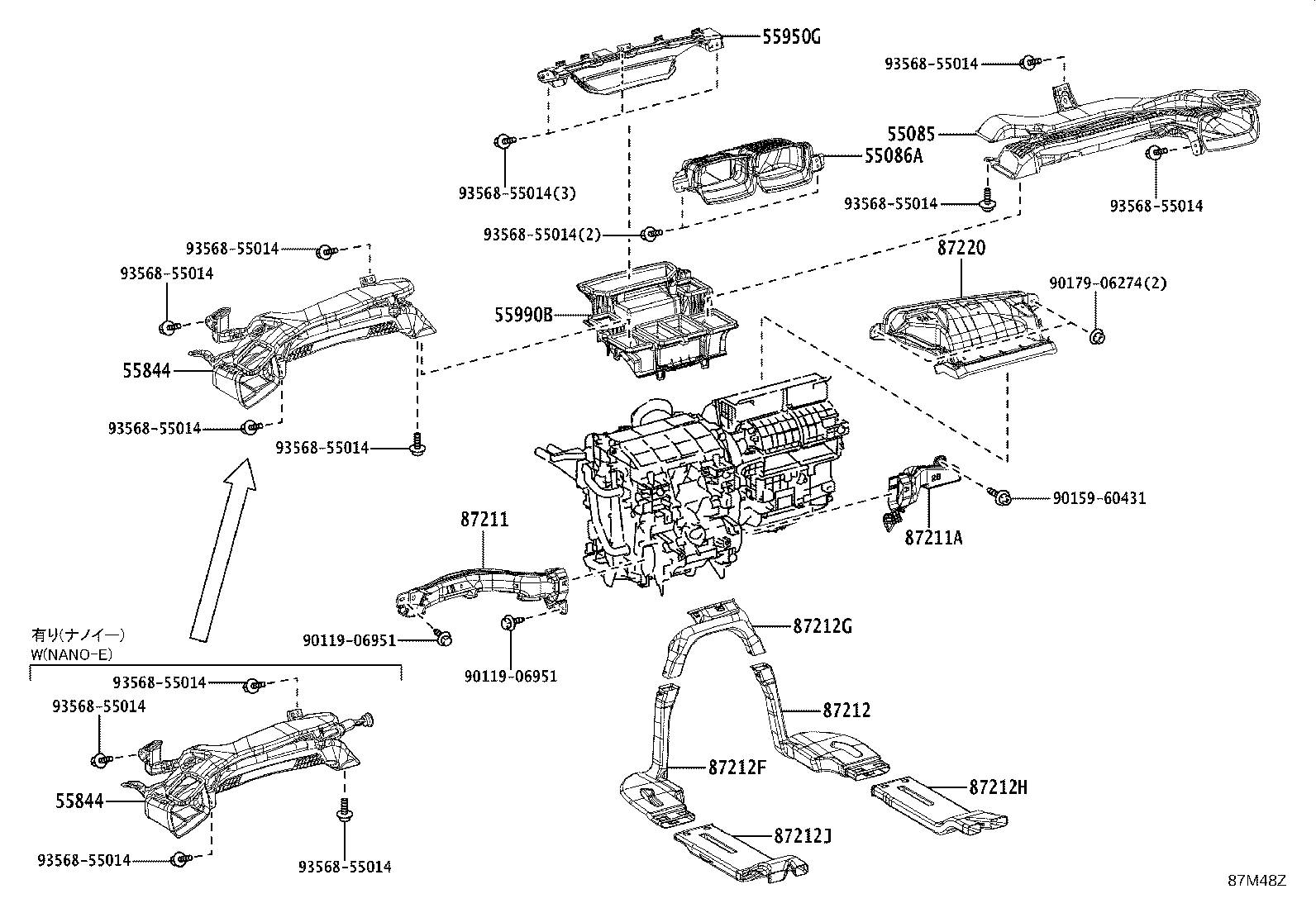 55084-52260 DUCT, HEATER TO REGISTER, NO.2 product image
