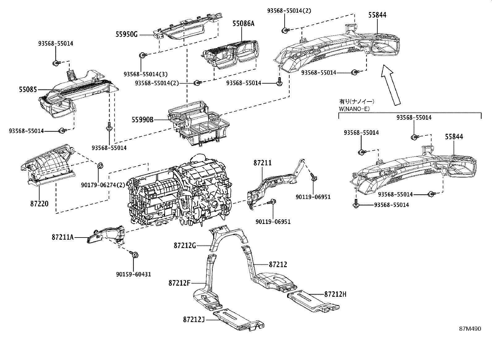 55084-52260 DUCT, HEATER TO REGISTER, NO.2 product image