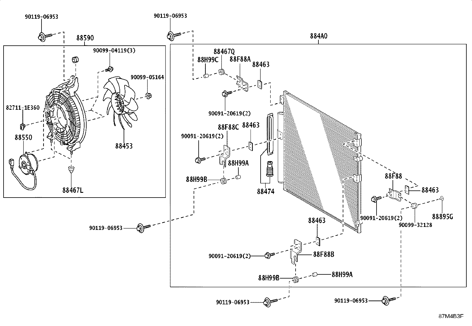 88453-26040 FAN, COOLING (FOR CONDENSER) product image