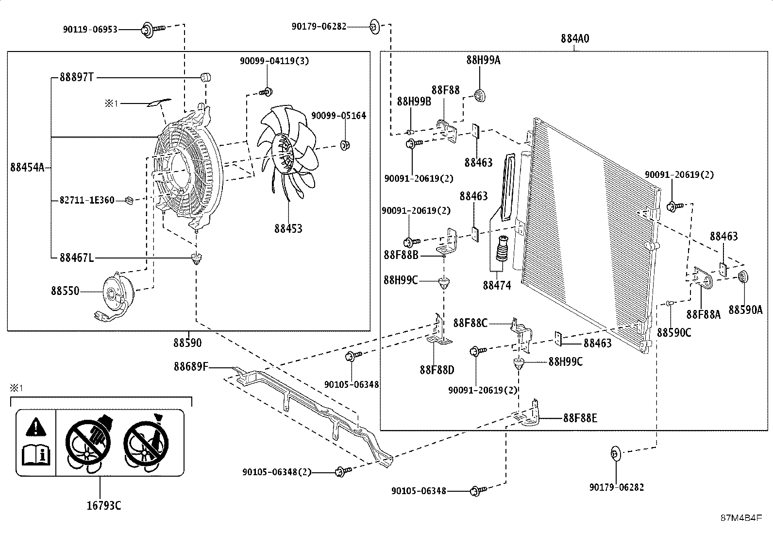 88453-26040 FAN, COOLING (FOR CONDENSER) product image