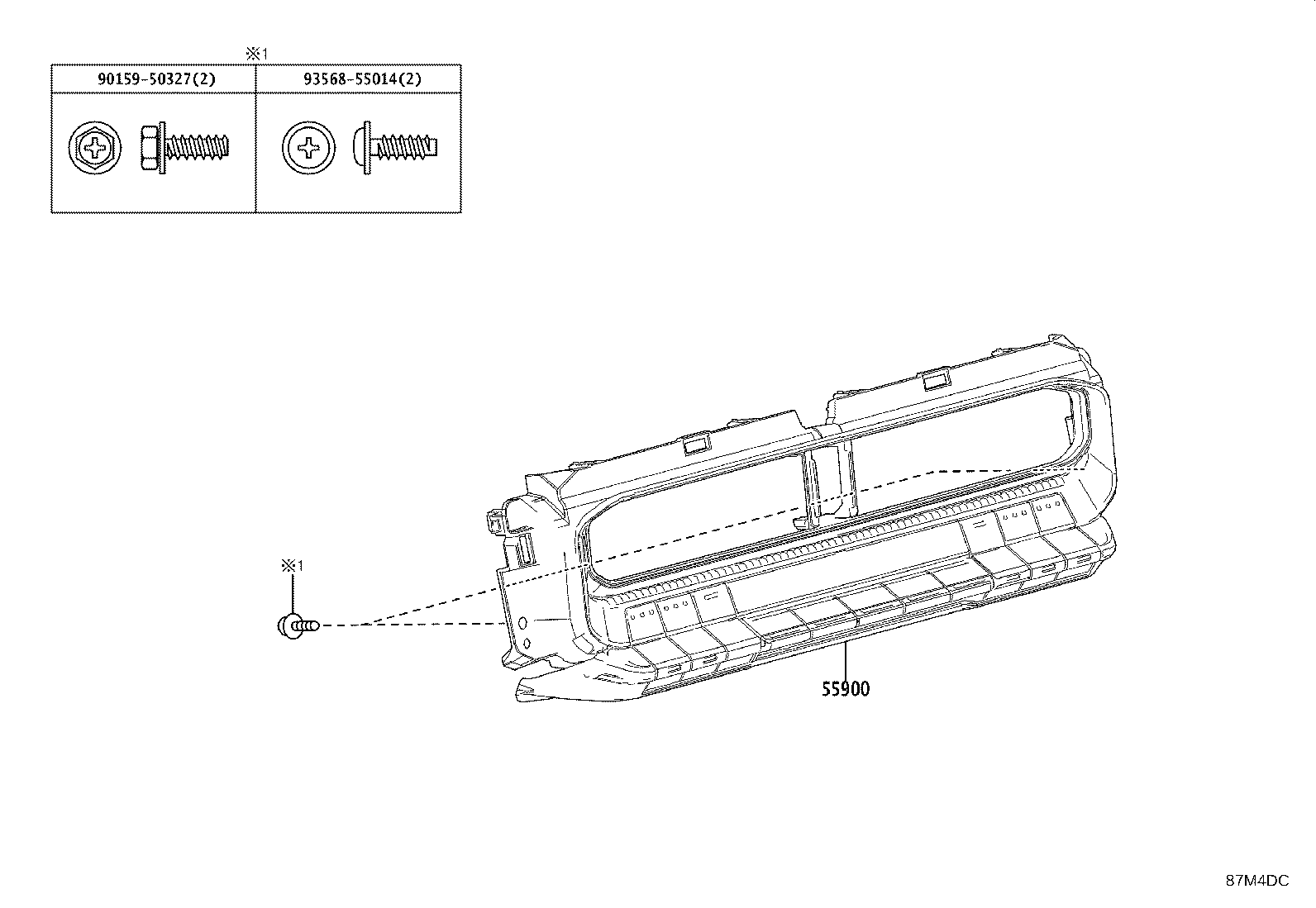 55870-60130 DUCT ASSY, HEATER TO REGISTER product image
