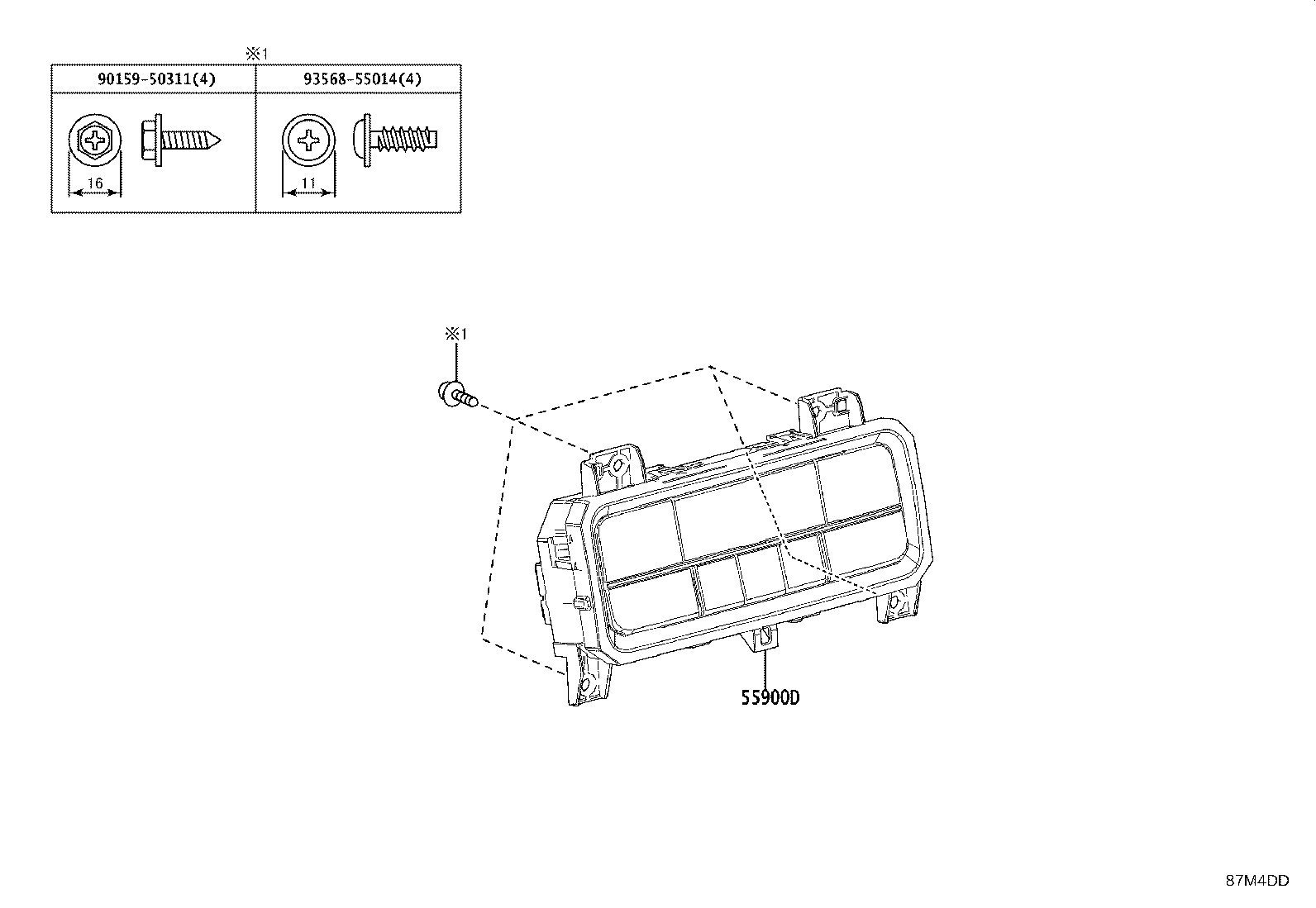 55870-60130 DUCT ASSY, HEATER TO REGISTER product image